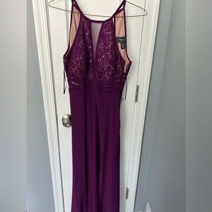 Morgan & Co. Purple Sequin Gown